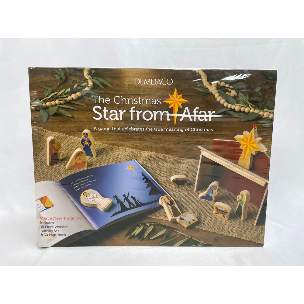 The Christmas Star From Afar Wooden Nativity‎ Set Game Demdaco